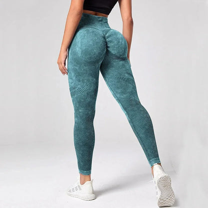 SERS- Women Yoga Bubble Butt Push Up Seamless Legging