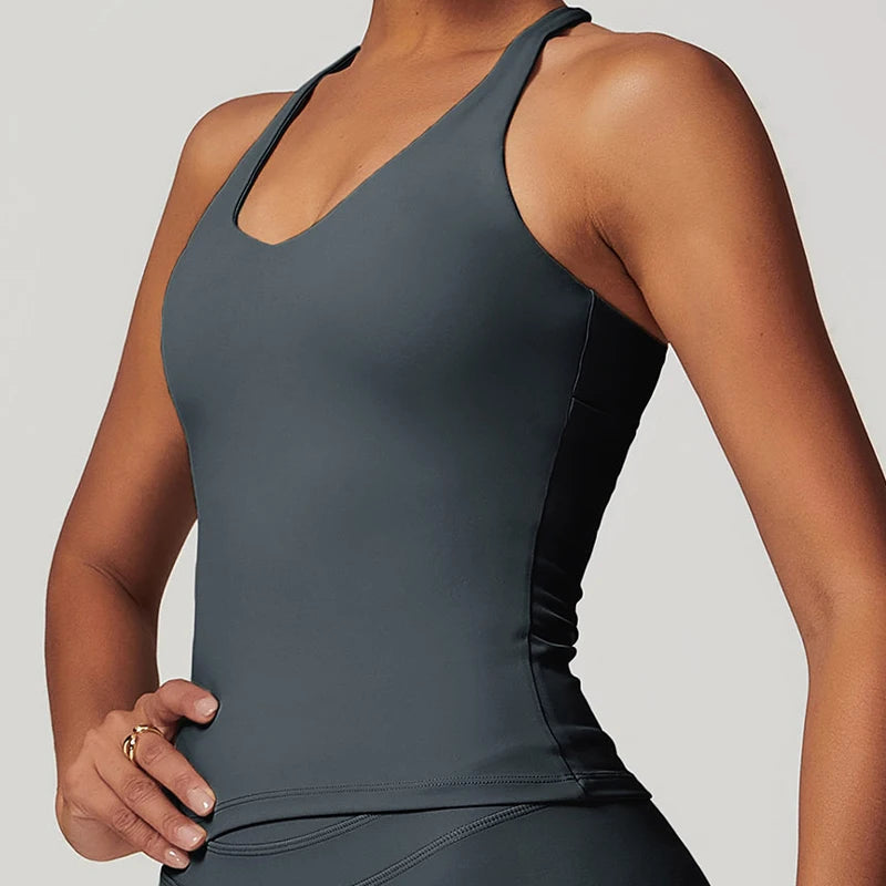 SERS-Back Cross Tank Top Women Fitness Quick-Dry