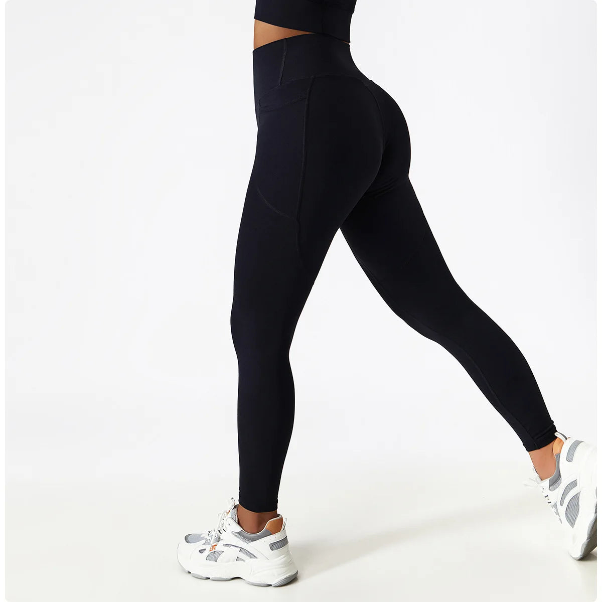 SERS- Yoga Leggings SkinFriendly Breathable Pocket High Waist