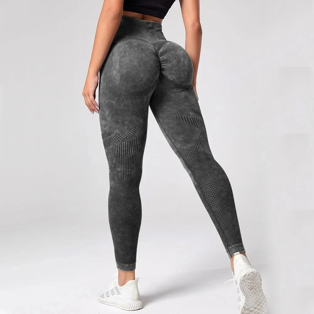 SERS- Women Yoga Bubble Butt Push Up Seamless Legging