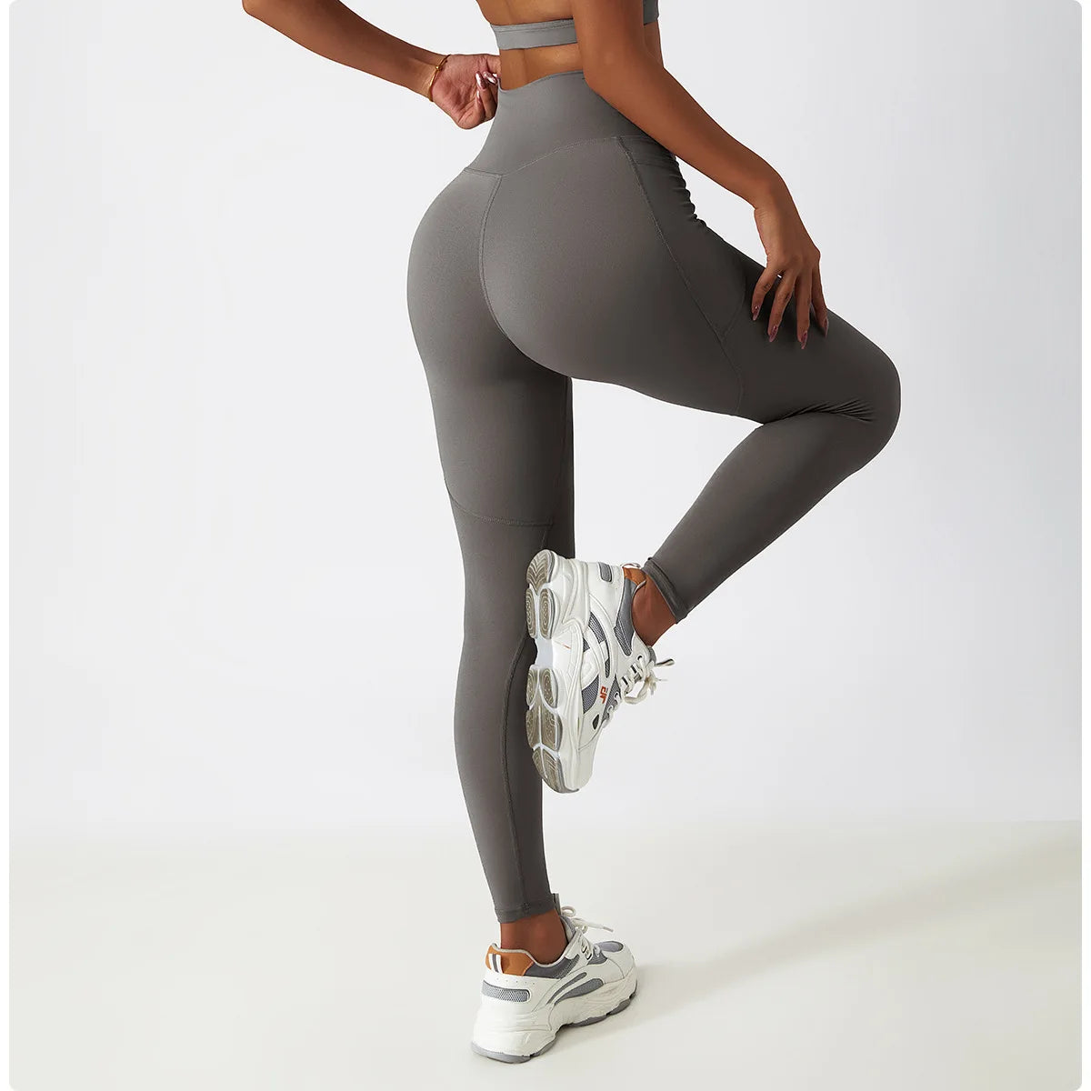 SERS- Yoga Leggings SkinFriendly Breathable Pocket High Waist