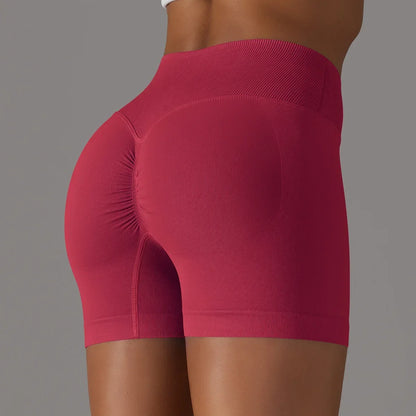 SERS Women High Waist Gym Yoga Push Up Butt Seamless Short