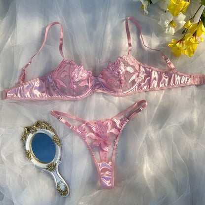 Z-Adult-Sexy Lingerie Transparent Underwear Bra Kit Push Up Breves Sets