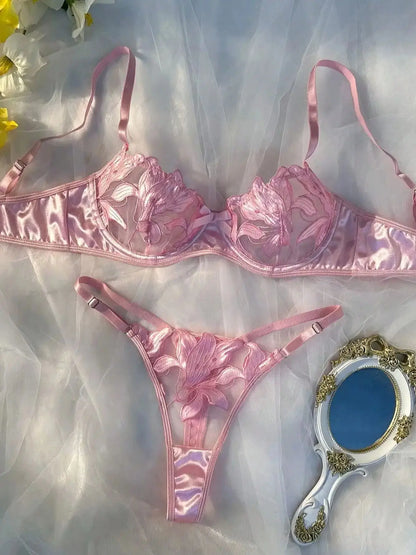 Z-Adult-Sexy Lingerie Transparent Underwear Bra Kit Push Up Breves Sets