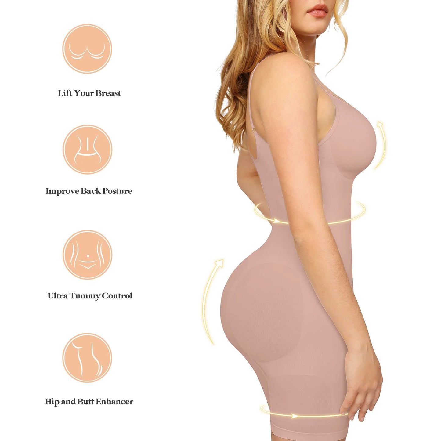 SERS-Colombianas Seamless Sculpting Bodysuit  Push Up Butt Body Shaper