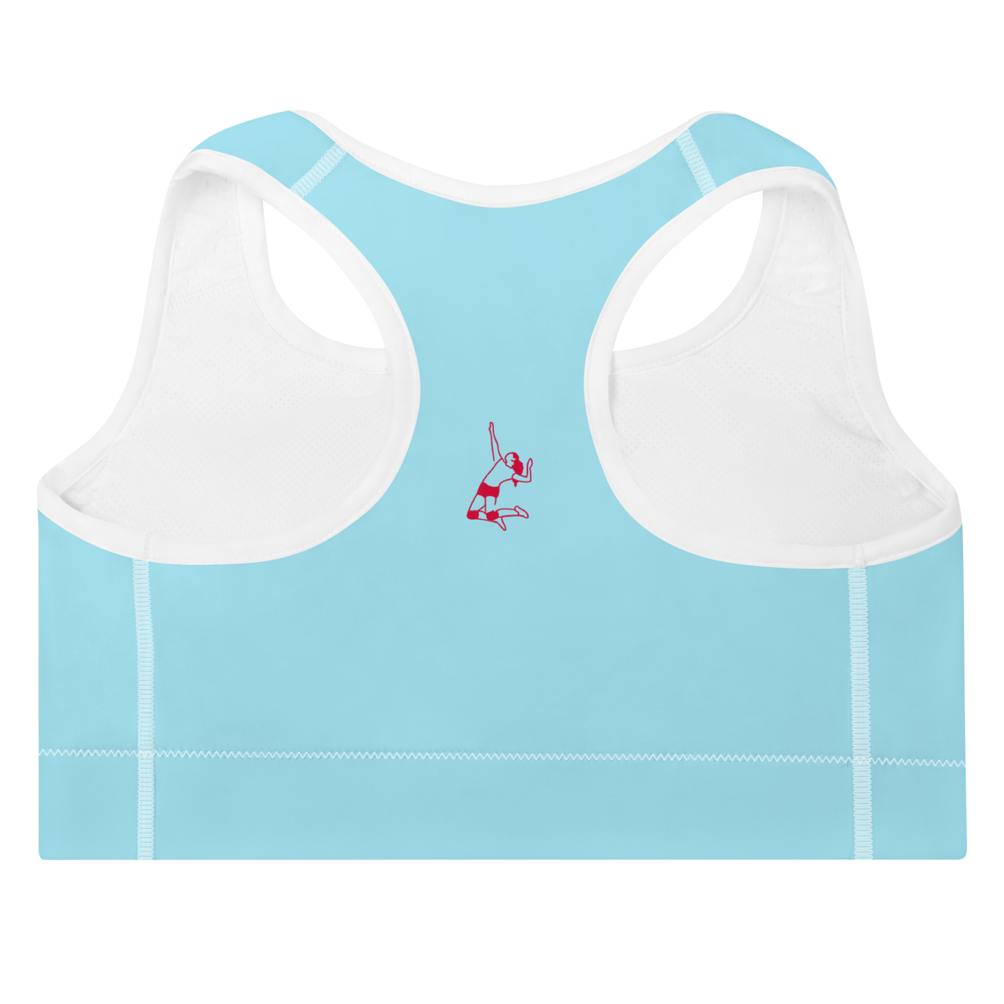 Volleyball Padded Sports Bra Aqua