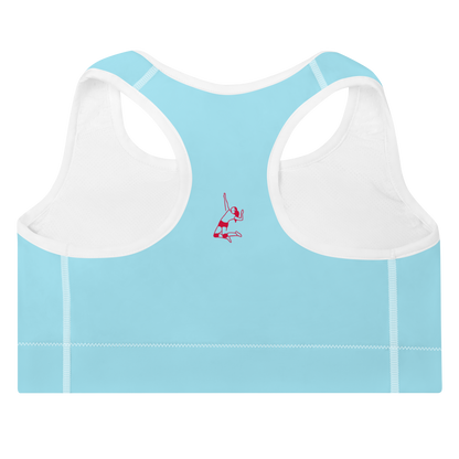 Volleyball Padded Sports Bra Aqua