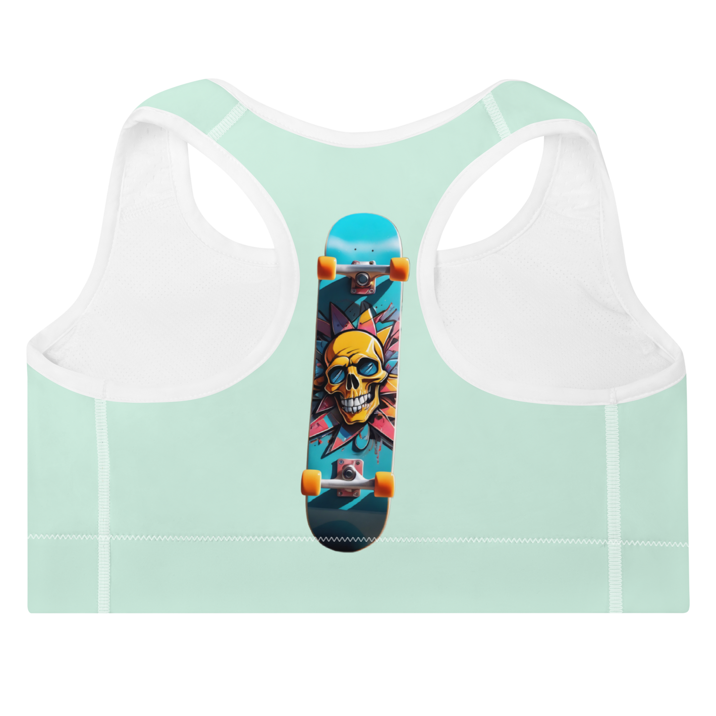 skateboard Padded Sports Bra Green