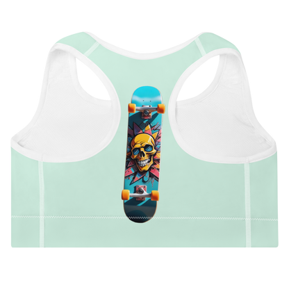 skateboard Padded Sports Bra Green