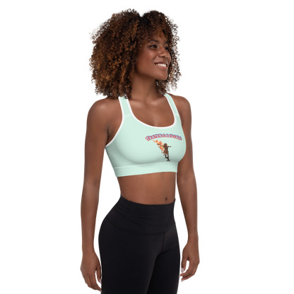 skateboard Padded Sports Bra Green